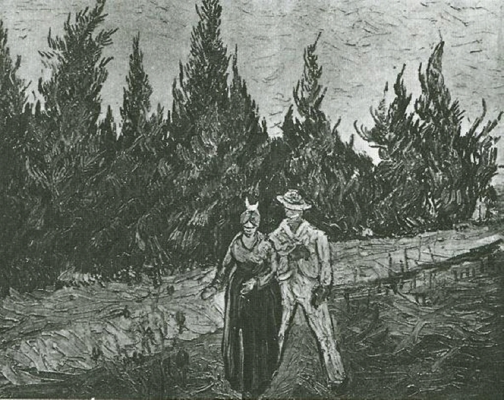 Картина Ван Гога Влюбленные. Сад Поэта IV 1888